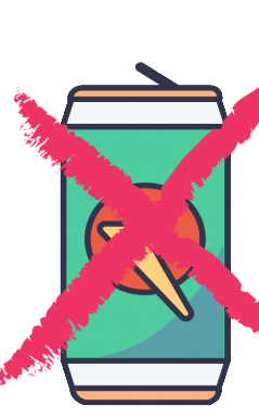 Energy drink can, crossed out